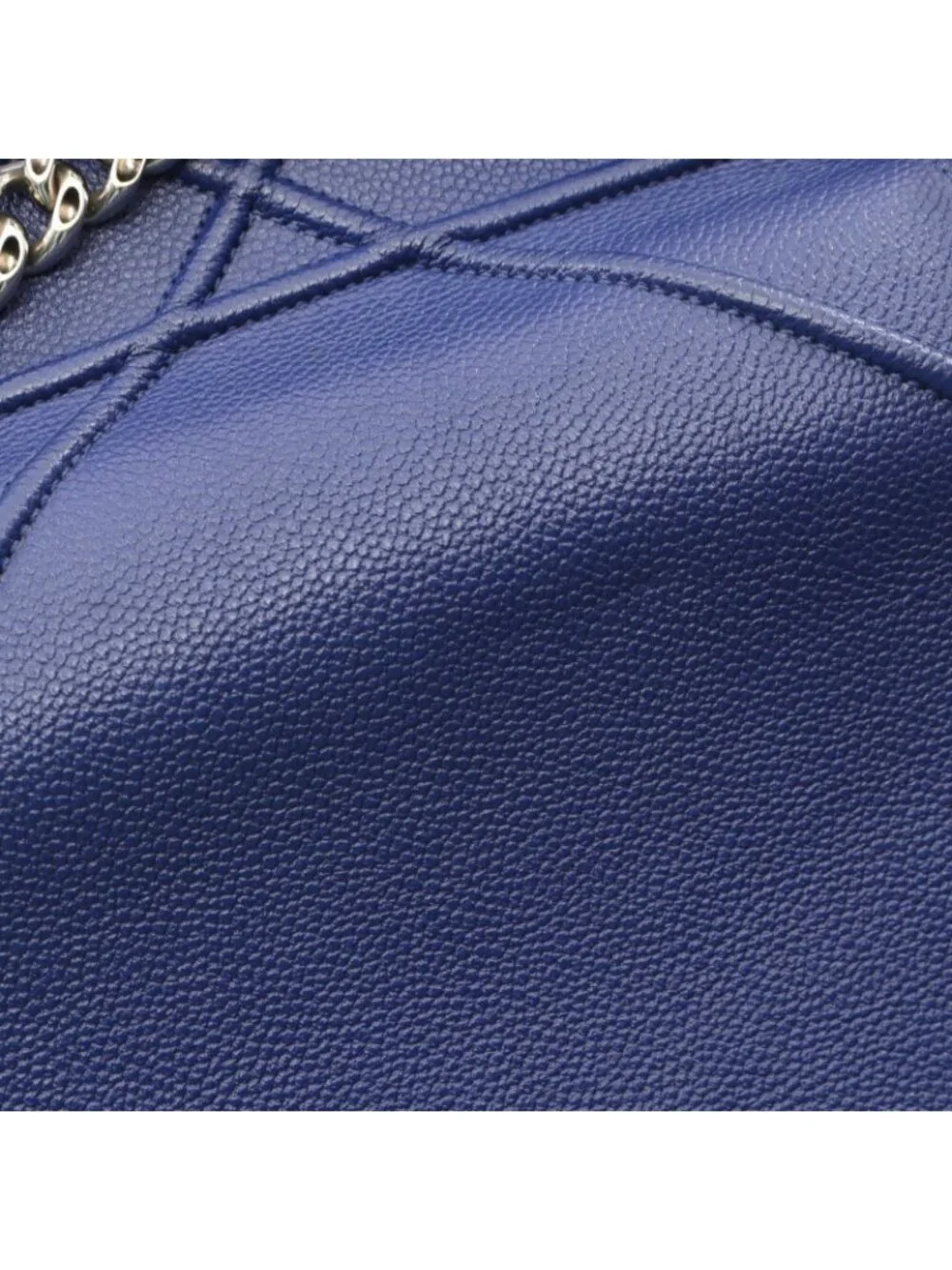 Dior Shoulder Bag Ama Blue Leather Diorama Chain